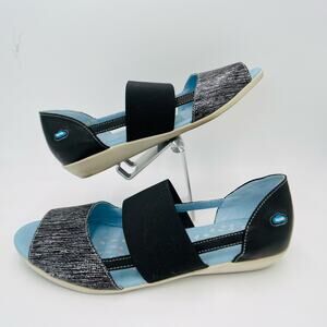 Cloud Footwear Black Silver Canary Walking Comfort Sandals 41 9.5- 10